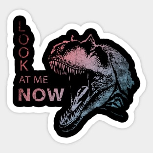 Allosaurus Roaring Dinosaur Vintage Sticker